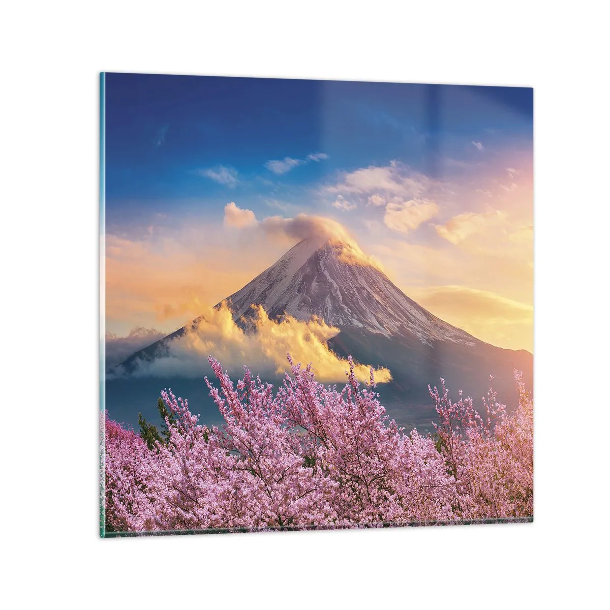 Billede på glas - Japansk hellighed - 70x70 cm