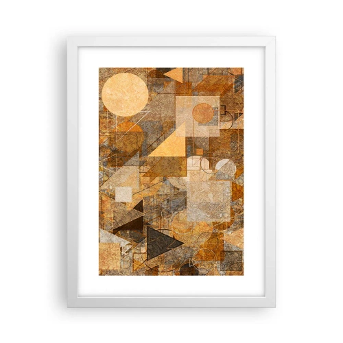 Plakat i hvid ramme - Kubistisk bronzeundersøgelse - 30x40 cm