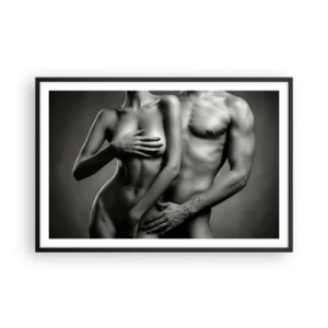 Plakat i sort ramme - Adam og Eva - 91x61 cm
