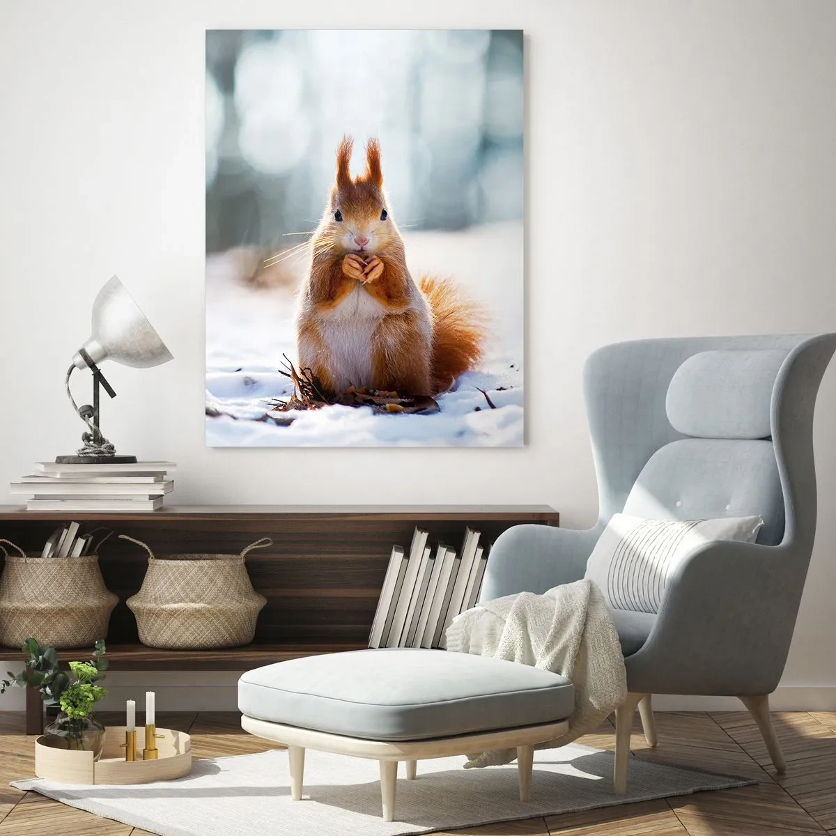 Billede på glas - Og hvad kigger du på? - 50x70 cm