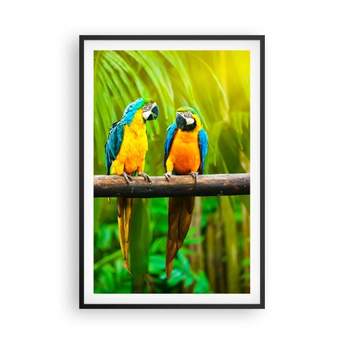 Plakat i sort ramme - Og har du hørt, at hun...? - 61x91 cm