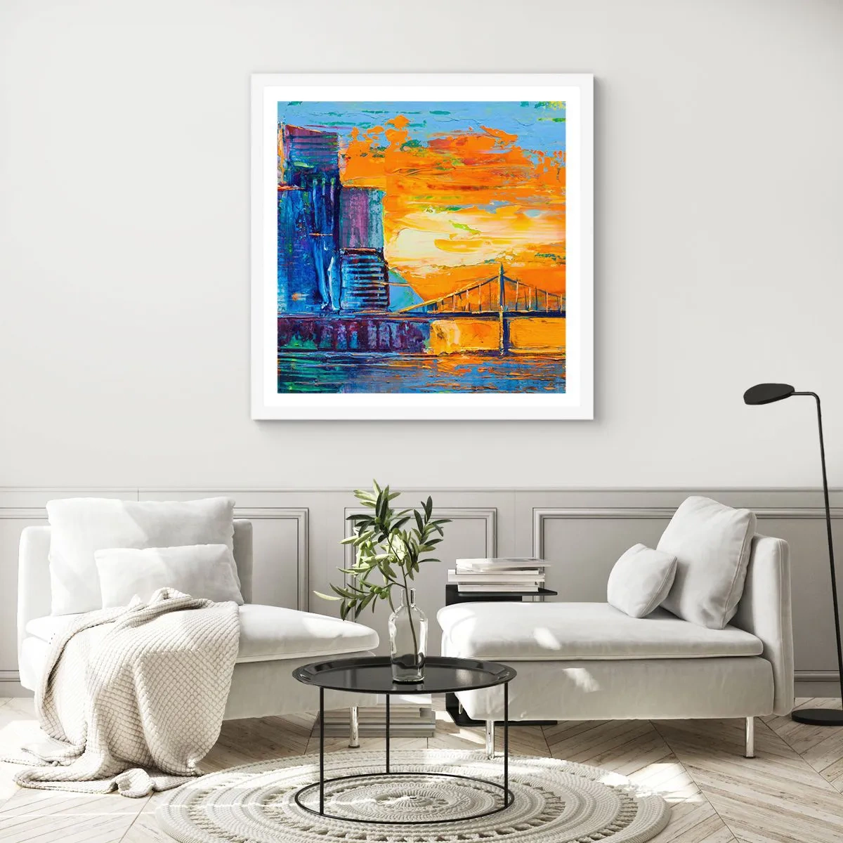 Plakat i hvid ramme - Kultur og natur - 50x50 cm
