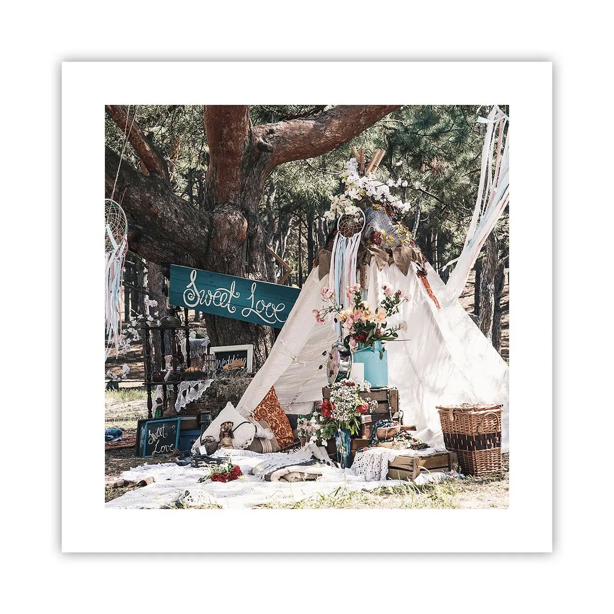 Plakat - Make love… - 40x40 cm