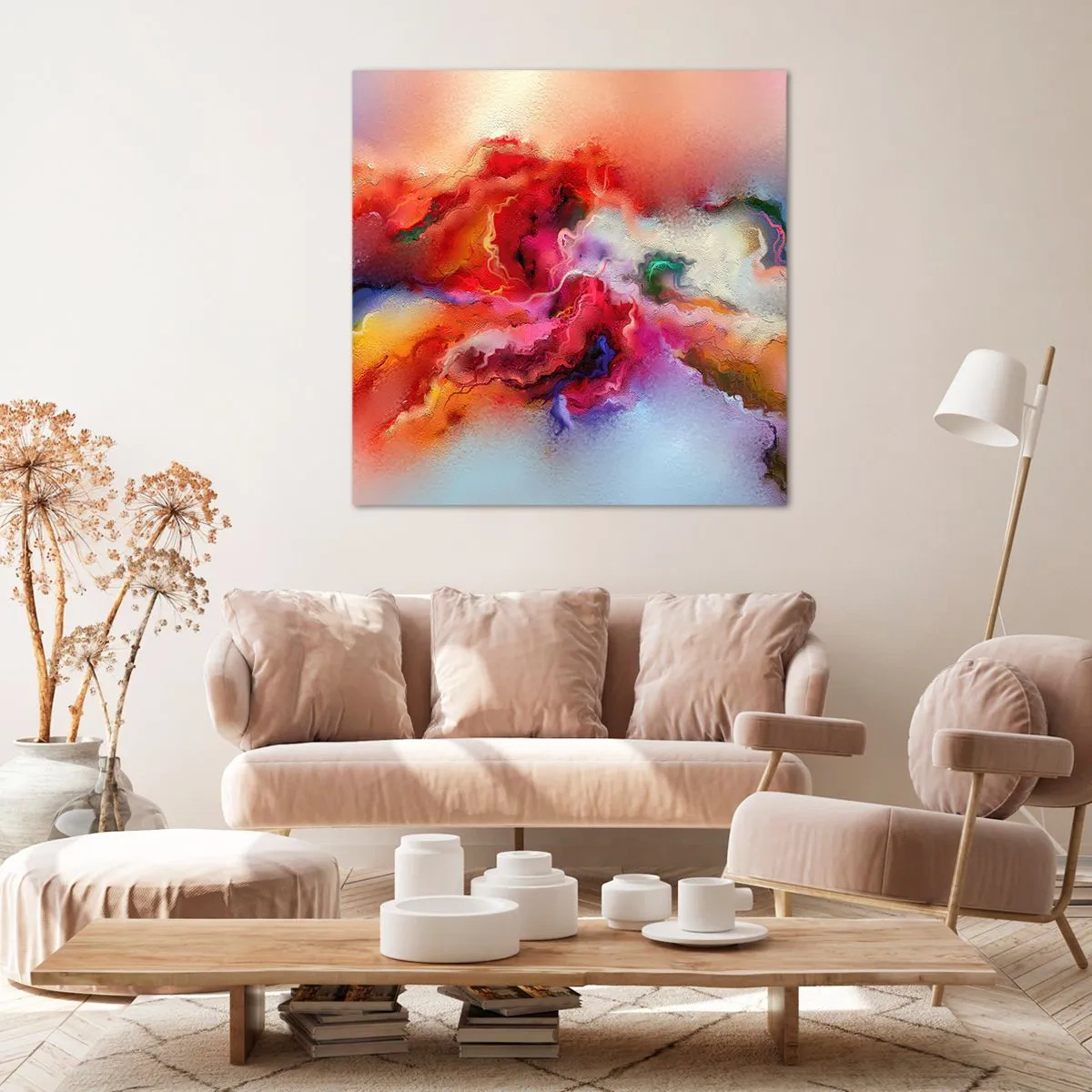 Lærredstryk - Billede på lærred - Sådan fanger du drømmen - røg - 50x50 cm