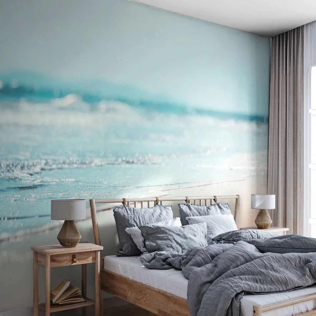 Fototapet Standard Eco - Varme og støj - Kyst, Strand, Hav - 400x280 cm