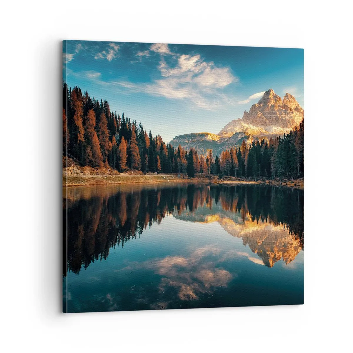 Lærredstryk - Billede på lærred - Dobbelt landskab - 60x60 cm