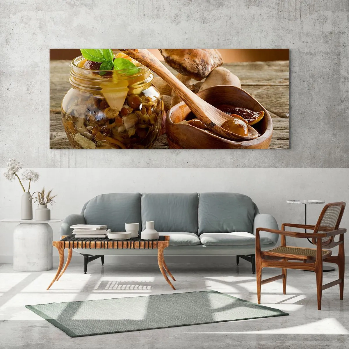 Billede på glas - Frisk, saltet eller efterårssaltet.... - 120x50 cm