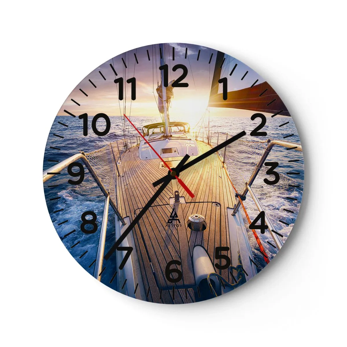 Vægur, Uret - Løber på bølgerne - 30x30 cm