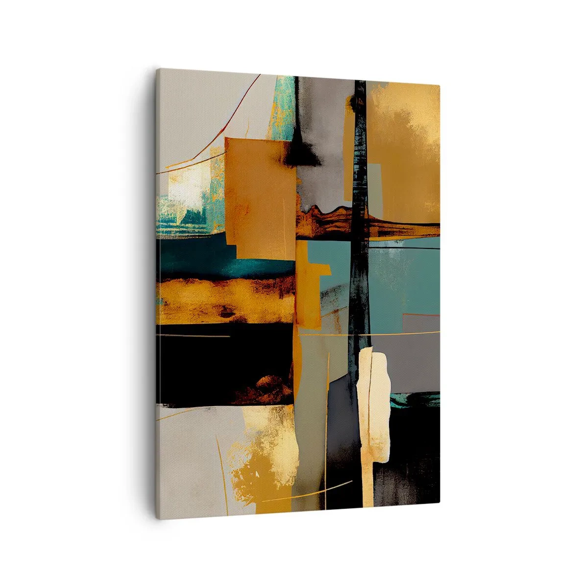 Lærredstryk - Billede på lærred - Abstraktion - lys og skygge - 50x70 cm