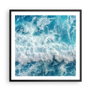 Plakat i sort ramme - Glædeligt og i spring - 60x60 cm