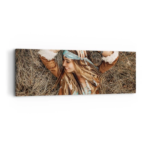 Lærredstryk - Billede på lærred - På vej til kærlighedens sommer - 90x30 cm