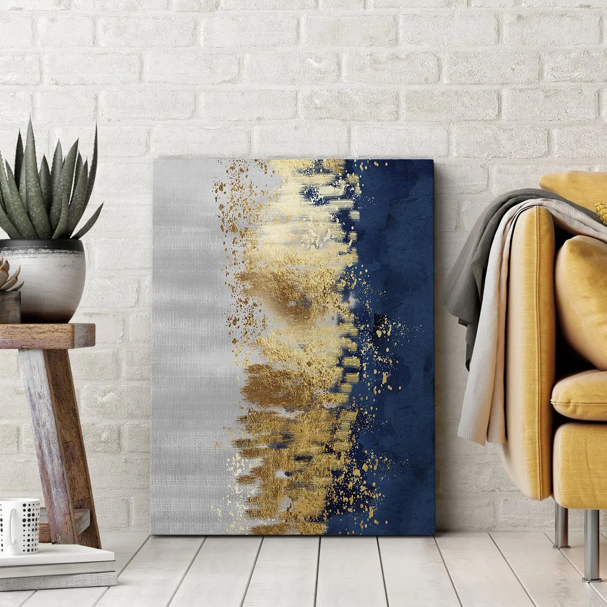 Lærredstryk - Billede på lærred - Moderne komposition med gnist - 55x100 cm