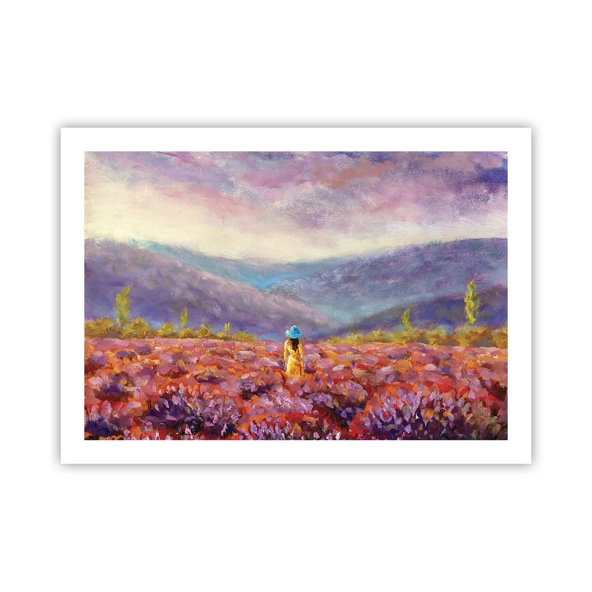 Plakat - I en verden af lavendel - 70x50 cm