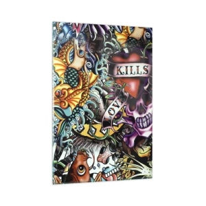 Billede på glas - En tatovørers drøm - 80x120 cm