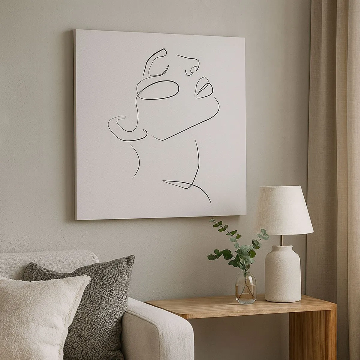 Lærredstryk - Billede på lærred - En drømmes slyngninger - 30x30 cm