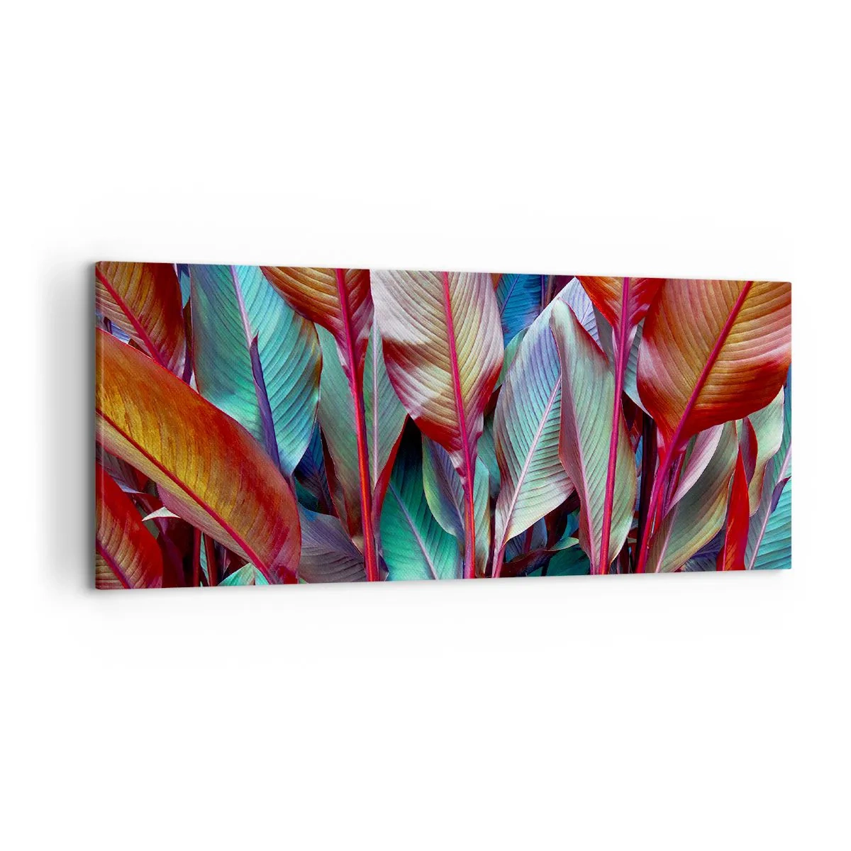 Lærredstryk - Billede på lærred - Farverigt krat - 120x50 cm