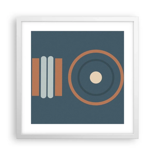 Plakat i hvid ramme - Essensen af tingene - 40x40 cm