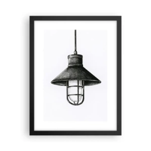 Plakat i sort ramme - Som for mange år siden... - 30x40 cm