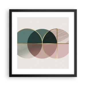 Plakat i sort ramme - Hjul for hjul… - 40x40 cm