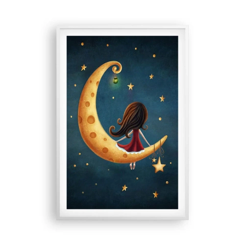 Plakat i hvid ramme - Der var engang... - 61x91 cm