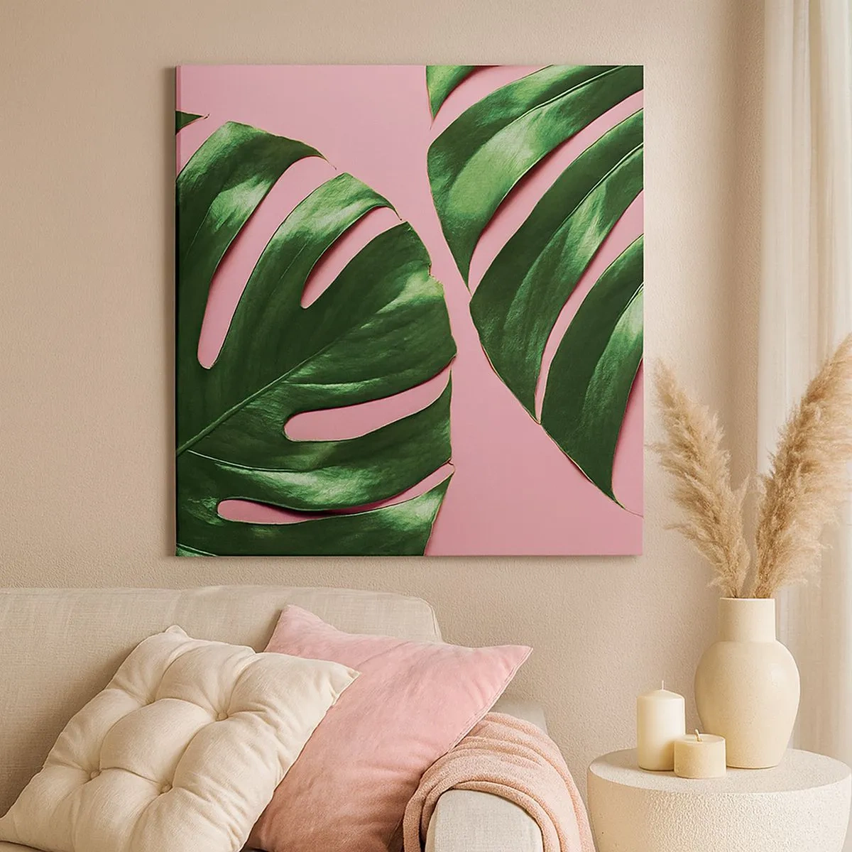 Lærredstryk - Billede på lærred - Grønt rendez-vous - 30x30 cm