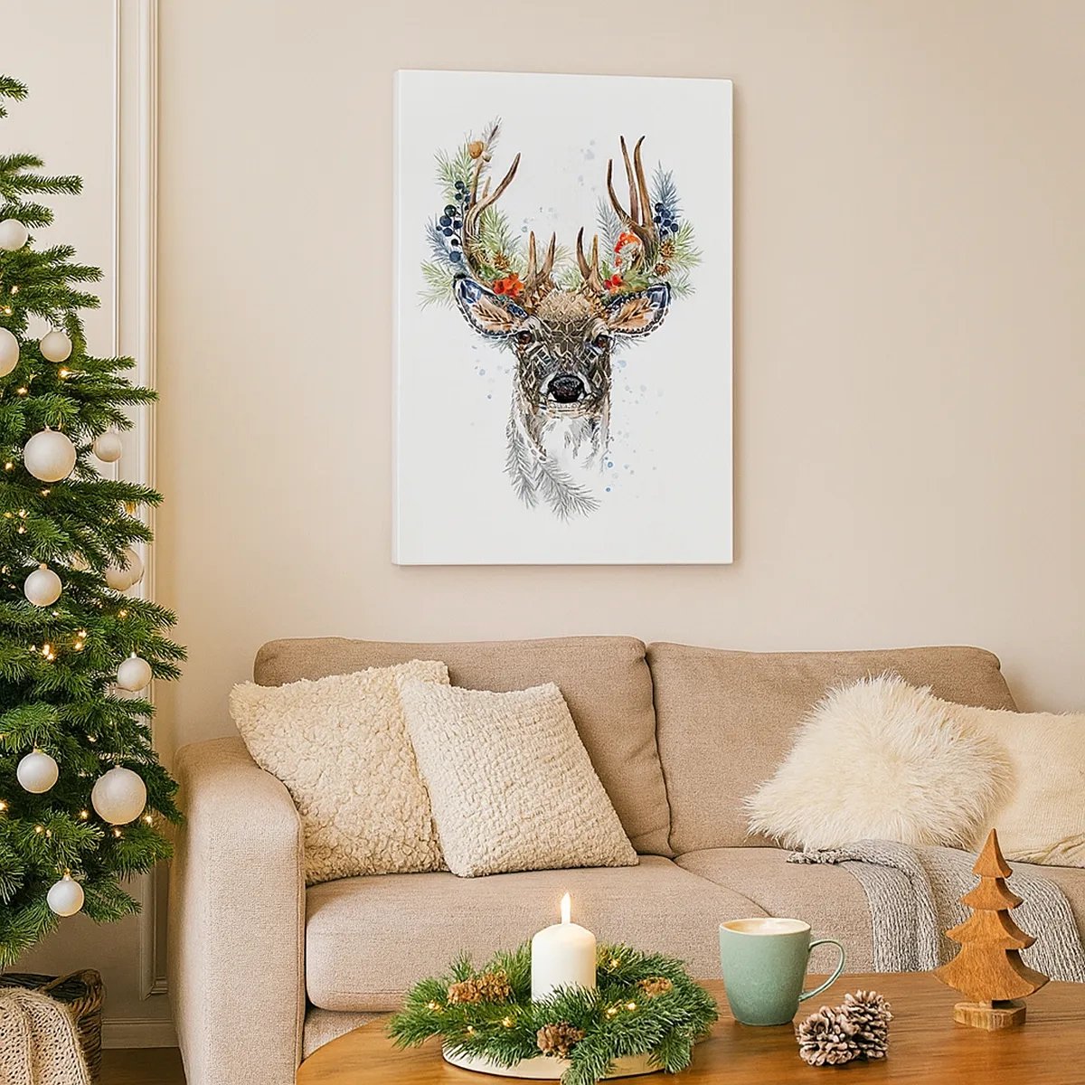 Lærredstryk - Billede på lærred - I festlig påklædning - 50x70 cm