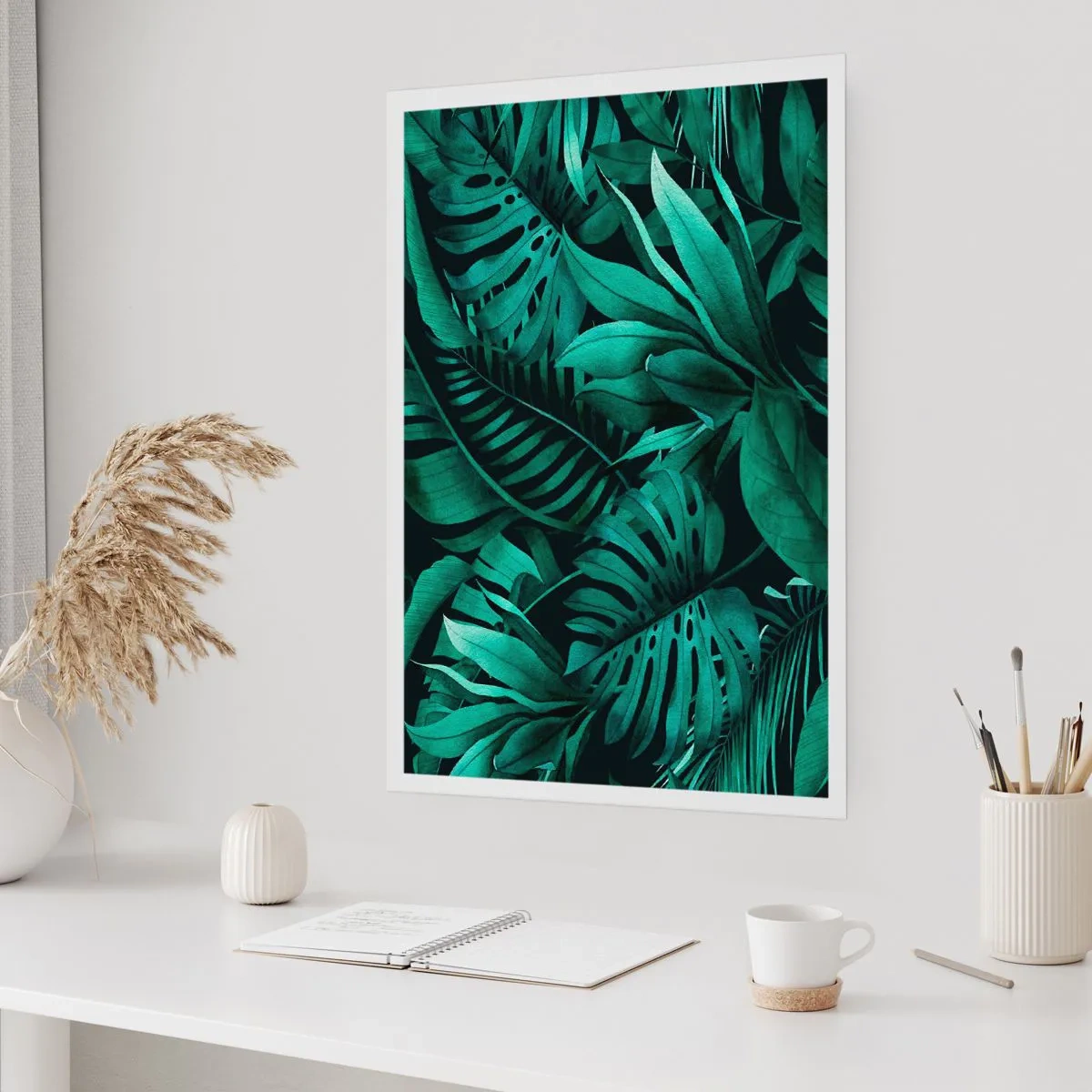 Plakat - Dyb tropisk grøn - 30x40 cm