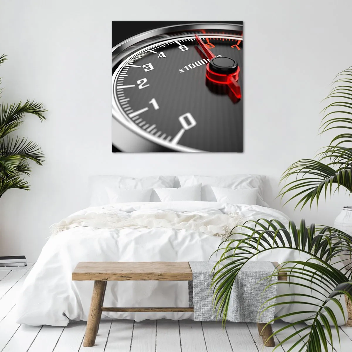 Lærredstryk - Billede på lærred - Træd på speederen - 40x40 cm