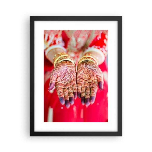 Plakat i sort ramme - Klar til at fange lykken - 30x40 cm