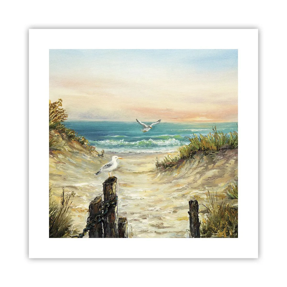 Plakat - Vindstille tilbagetog - 40x40 cm