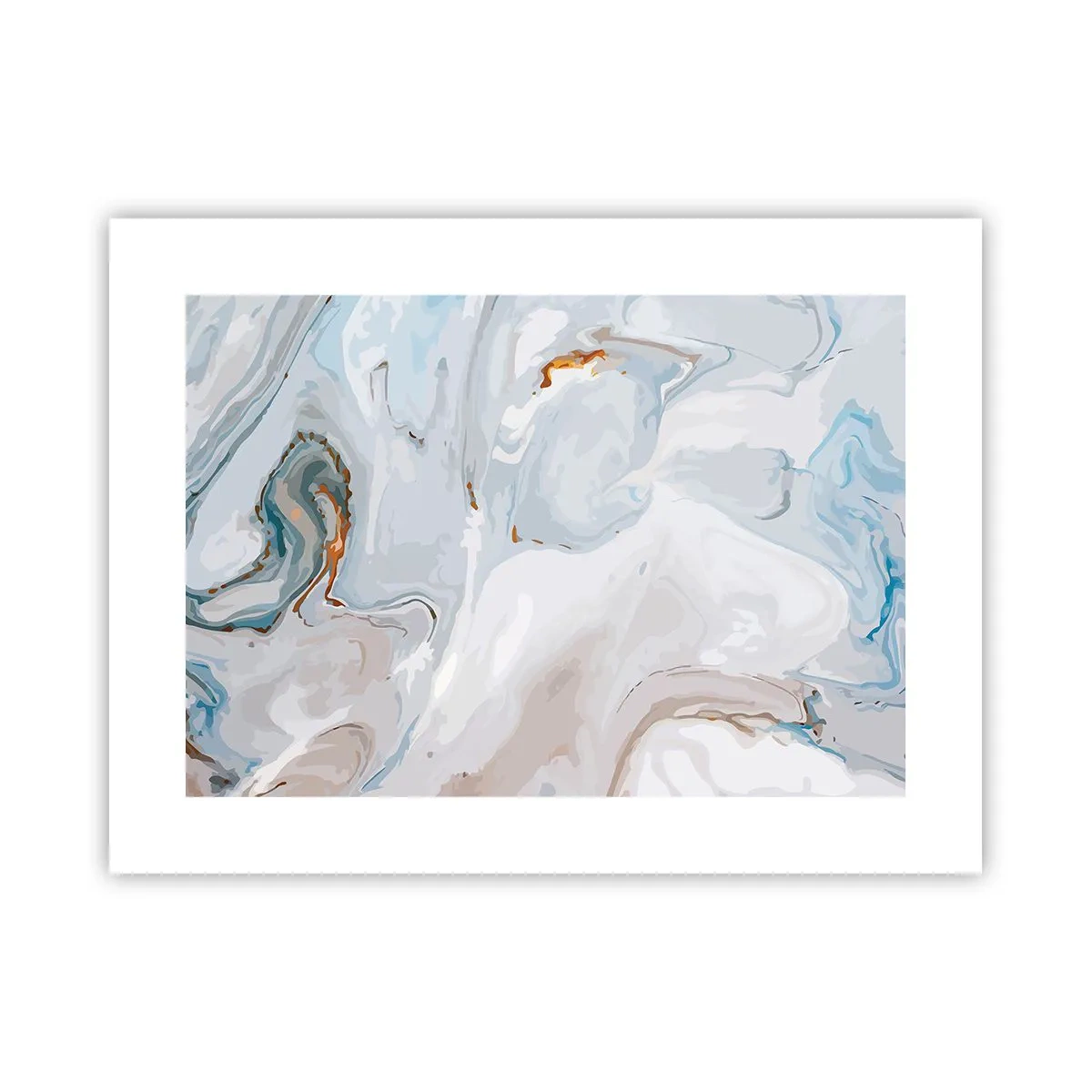 Plakat - Hvid opløftet - 40x30 cm