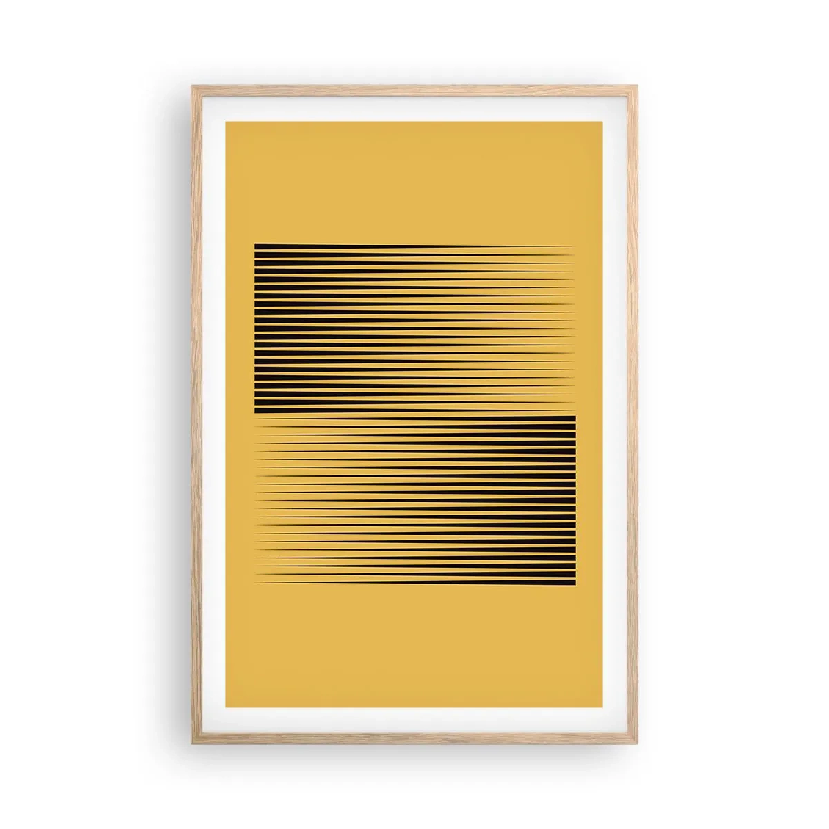 Plakat i ramme af lyst egetræ - Modsætningernes kvadrat - 61x91 cm