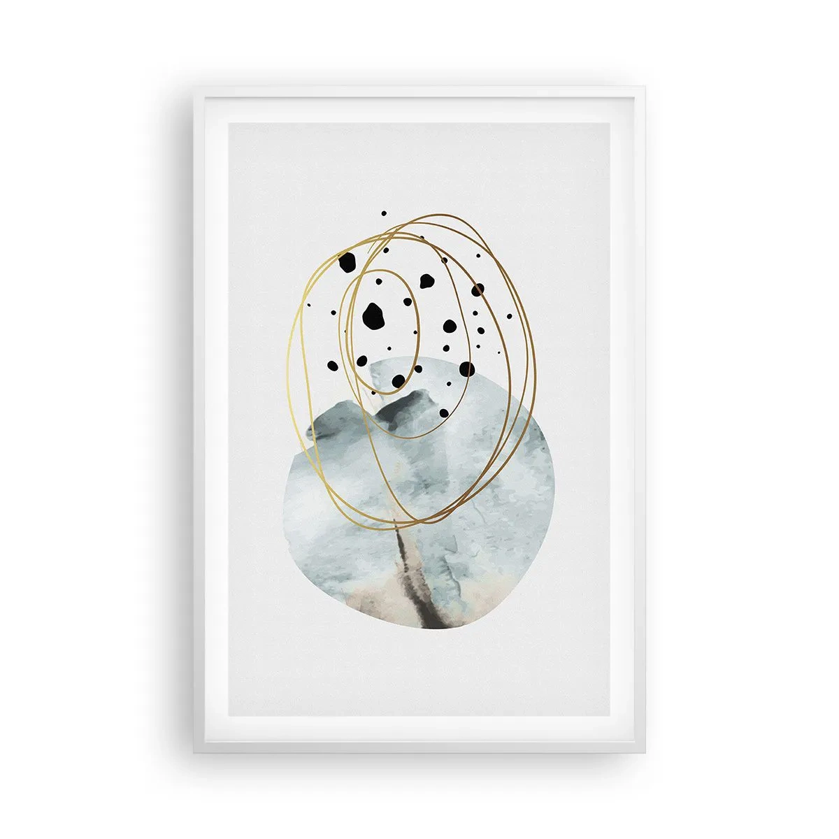 Plakat i hvid ramme - I rummets favntag - 61x91 cm