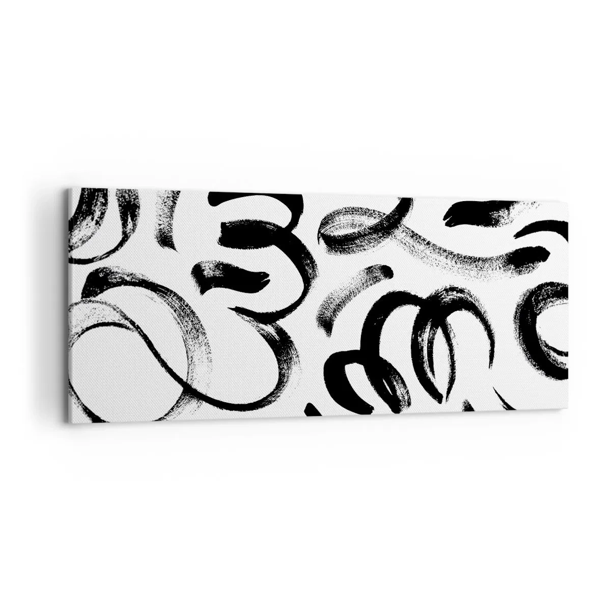 Lærredstryk - Billede på lærred - I sort og hvidt - 120x50 cm