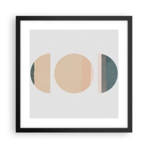 Plakat i sort ramme - Hjul for hjul - 40x40 cm
