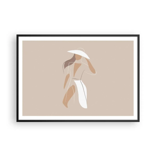 Plakat i sort ramme - Mode er sjovt - 100x70 cm