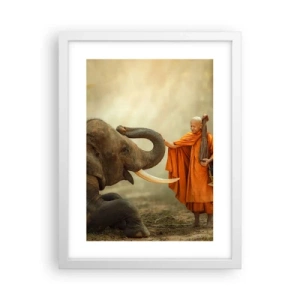 Plakat i hvid ramme - Møde på ferien - 30x40 cm