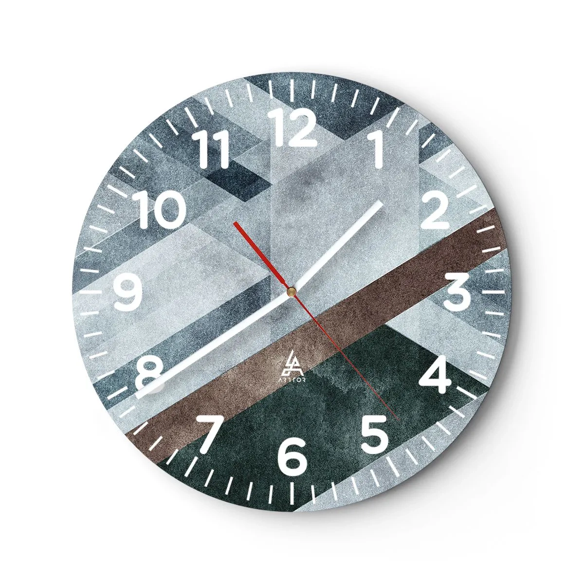 Vægur, Uret - Sofistikeret elegance i geometri - 30x30 cm