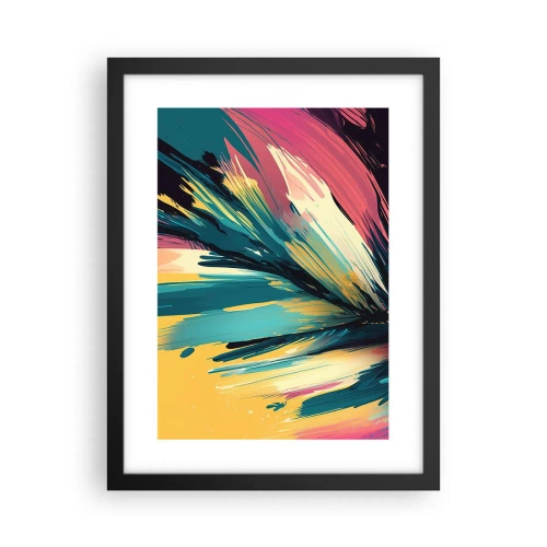 Plakat i sort ramme - Komposition - en eksplosion af glæde - 30x40 cm