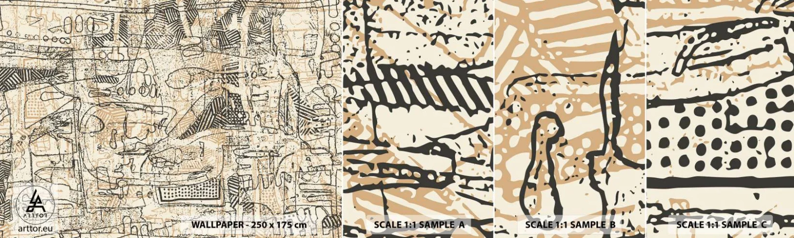 Fototapet Prøve Standard Eco - Venter på at blive afkodet - Grafik, Stykke, Abstraktion - 100x30 cm