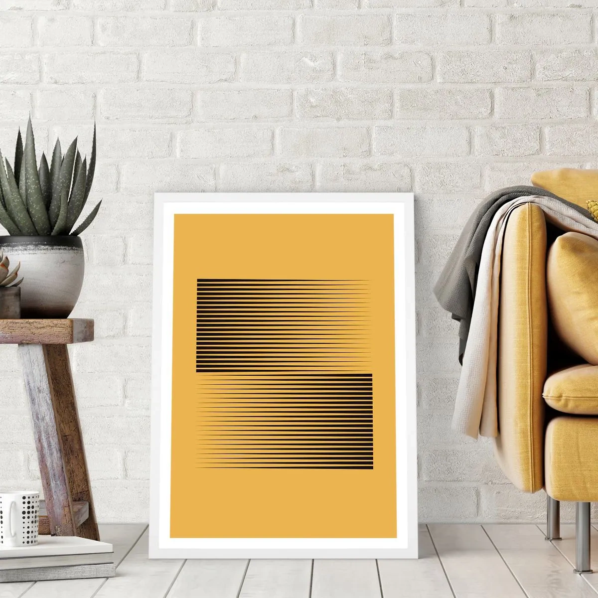 Plakat i hvid ramme - Modsætningernes kvadrat - 30x40 cm