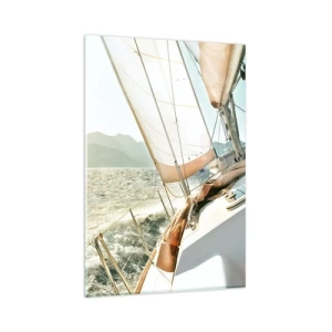 Billede på glas - Under fulde sejl - 80x120 cm