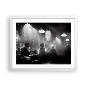 Plakat i hvid ramme - I en jazzet stemning - 50x40 cm
