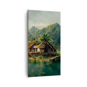 Lærredstryk - Billede på lærred - Tropisk paradis - 65x120 cm