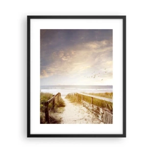 Plakat i sort ramme - Et rum af ro og fred - 40x50 cm