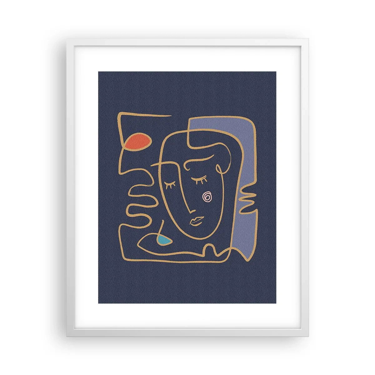 Plakat i hvid ramme - I drømmerier - 40x50 cm