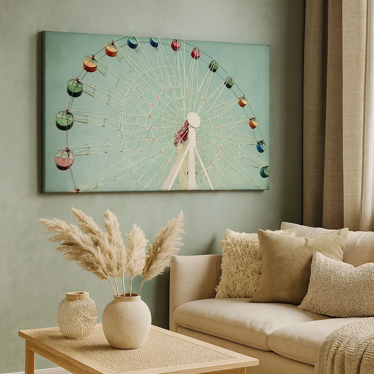 Lærredstryk - Billede på lærred - Vi inviterer dig til at lege - 100x40 cm