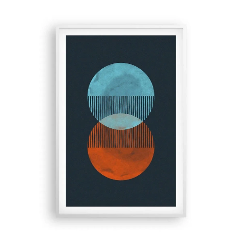 Plakat i hvid ramme - Astronomisk fantasi - 61x91 cm