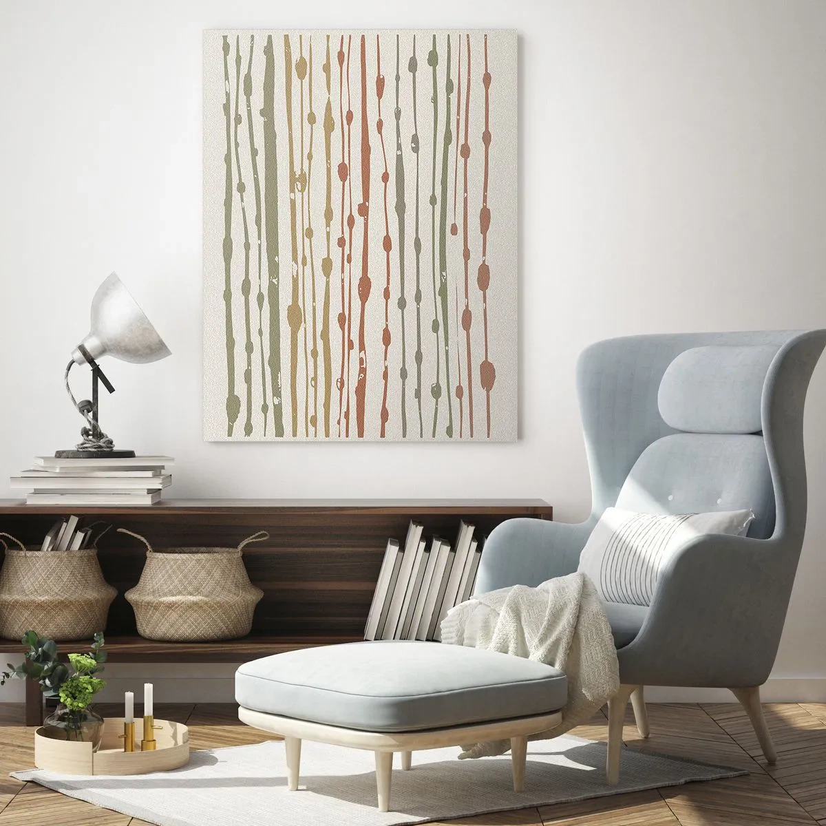 Billede på glas - Musikalsk farvenotation - 80x120 cm