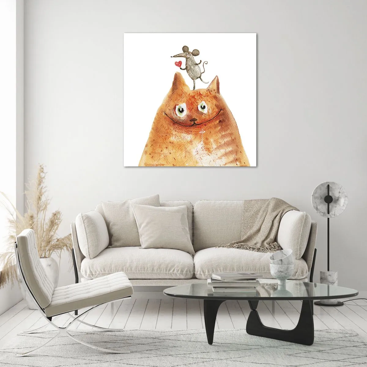 Billede på glas - Kærlighedens paradokser - 70x70 cm